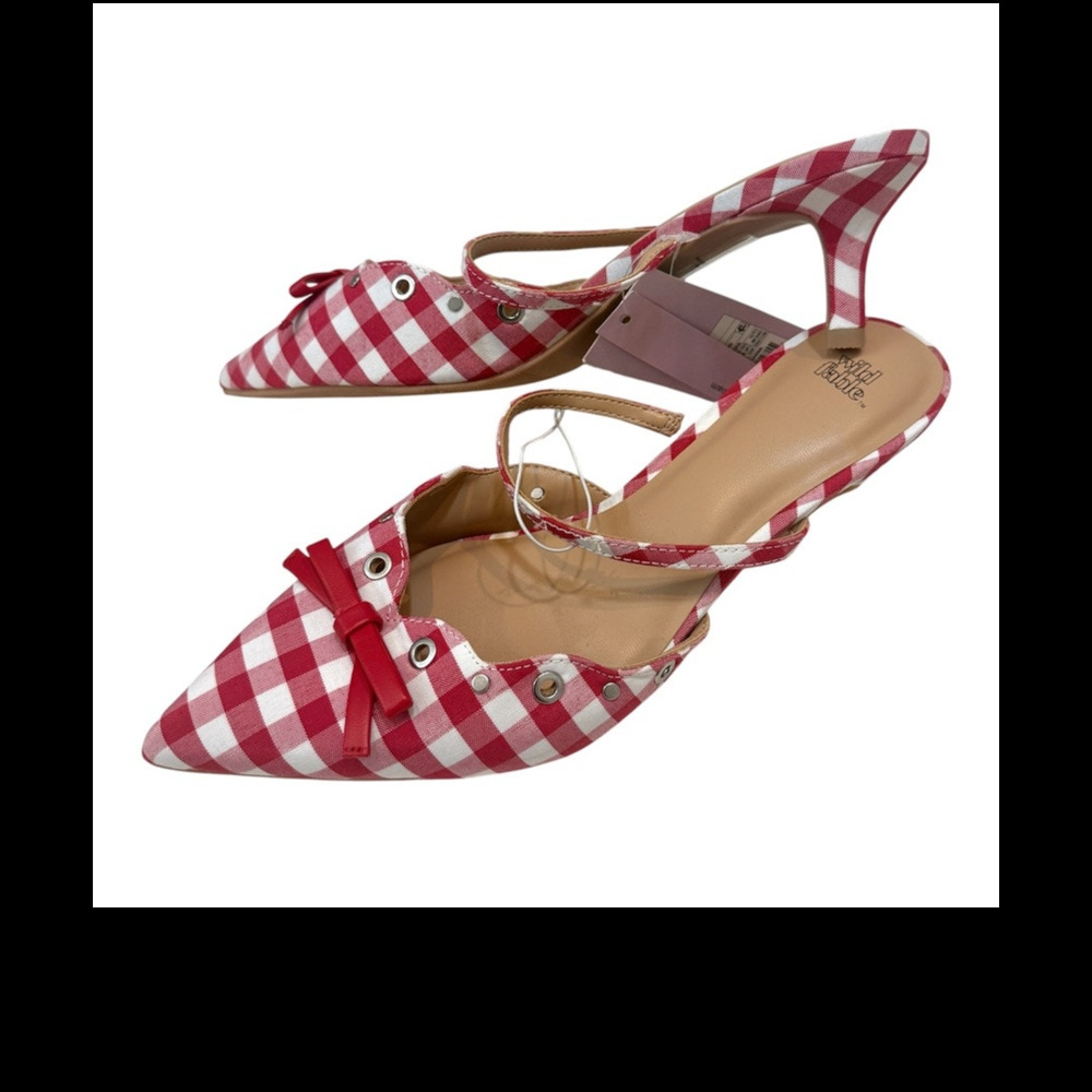 Wild Fable 9 Lysandra pointed toe bow kitten heel 3701
